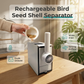 🐦 50% RABATT! ⏰ Rechargeable Bird Seed Shell Separator – Entfernt leere Hülsen automatisch – Spart Zeit, hält die Voliere sauber – ideal für Wellensittiche, Kanarienvögel oder Papageien 🌿