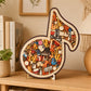 🧩Holzpuzzle mit Notenmotiven – aus umweltfreundlichem Material, wunderschönes Deko-Stück. Tolles Geschenk für Musiker und Puzzle-Fans! 💚🌟
