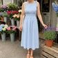 ☀️🔥Damen Retro Gingham Maxikleid mit Smok-Oberteil und Trägern