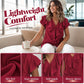 Elegante Rüschen-V-Ausschnitt-Bluse