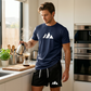 🔥Solange der Vorrat reicht 50 % Rabatt!🎉Herren Kurzarm-T-Shirt & Shorts-Set mit Kordelzug