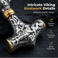 🔥 50% RABATT | Wikinger Thor Hammer Halskette – Edelstahl Byzantinische Kette | Silber & Gold | 60–70 cm ⚡