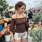 👗 ZEITLICH BEGRENZT 50% RABATT! ✨ Damen Top mit Carmen-Ausschnitt & Halsband – Trägerloses Sommeroberteil