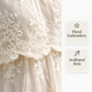 👗 50% RABATT! ✨ Elegantes Weißes Spitzen-Maxikleid mit Spaghettiträgern – Blumenspitze, Rüschensilhouette & Atmungsaktiver Stoff – Perfekt für Hochzeiten und Sommerabende 🌸💍
