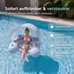 🔥Solange der Vorrat reicht 50 % Rabatt!🎉Aufblasbare Pool-Liege mit abnehmbarem Sonnendach