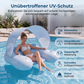 🔥Solange der Vorrat reicht 50 % Rabatt!🎉Aufblasbare Pool-Liege mit abnehmbarem Sonnendach