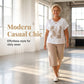 ⚡ 50 % Rabatt sichern – lässiges 2-teiliges Set mit V-Ausschnitt-Shirt & Cropped-Hose – bequem, atmungsaktiv & vielseitig ✨
