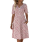 👗 50% RABATT! 🌸 Damen Freizeitkleid mit V-Ausschnitt, Blumendruck & Taschen – Leicht, vielseitig & praktisch – Perfekt für Sommer, Spaziergänge & Urlaub ☀️