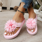 Damen Blumen-Flip-Flops Leichte Sommer-Hausschuhe