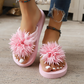 Damen Blumen-Flip-Flops Leichte Sommer-Hausschuhe