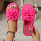 Damen Blumen-Flip-Flops Leichte Sommer-Hausschuhe