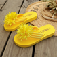Damen Blumen-Flip-Flops Leichte Sommer-Hausschuhe
