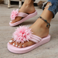 Damen Blumen-Flip-Flops Leichte Sommer-Hausschuhe