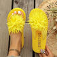 Damen Blumen-Flip-Flops Leichte Sommer-Hausschuhe