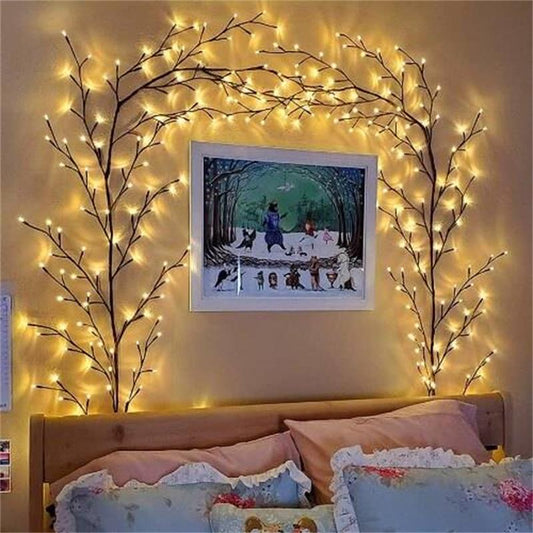 🌿 50 % Rabatt – LED-Lichterkette im Ranken-Design – 144 Lichter, 2,3 m, dimmbar, IP55 – für Garten, Balkon, Zimmer & Partys 💡