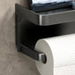 Wandmontierter Toilettenpapierhalter mit Ablageregal