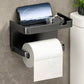 Wandmontierter Toilettenpapierhalter mit Ablageregal