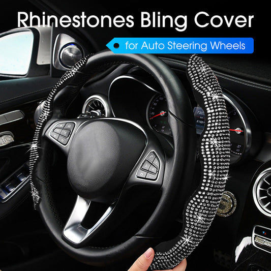 🚗 Rhinestones Bling Cover für Autolenkräder – funkelnder Look, bequemer Griff & einfache Montage – für alle gängigen Lenkräder geeignet – stylisches Accessoire für jeden Fahrer – perfekt für Auto, SUV & LKW