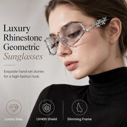📢📢50% OFF !! ⏰Chic Sunglasses with Rhinestone Accents for Women