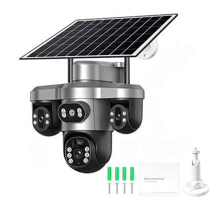 📹 Triple Lens Solar Security Camera