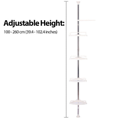 ✨ Keep Bottles Off the Floor – Telescopic Corner Shower Organiser. Anti-Rust, Tool-Free Setup. UK Dispatch